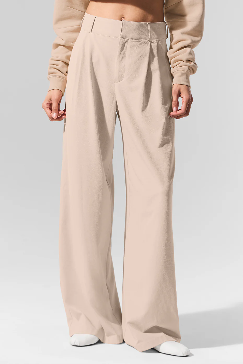 High-Waist Dreamscape Trouser (Long) - Macadamia