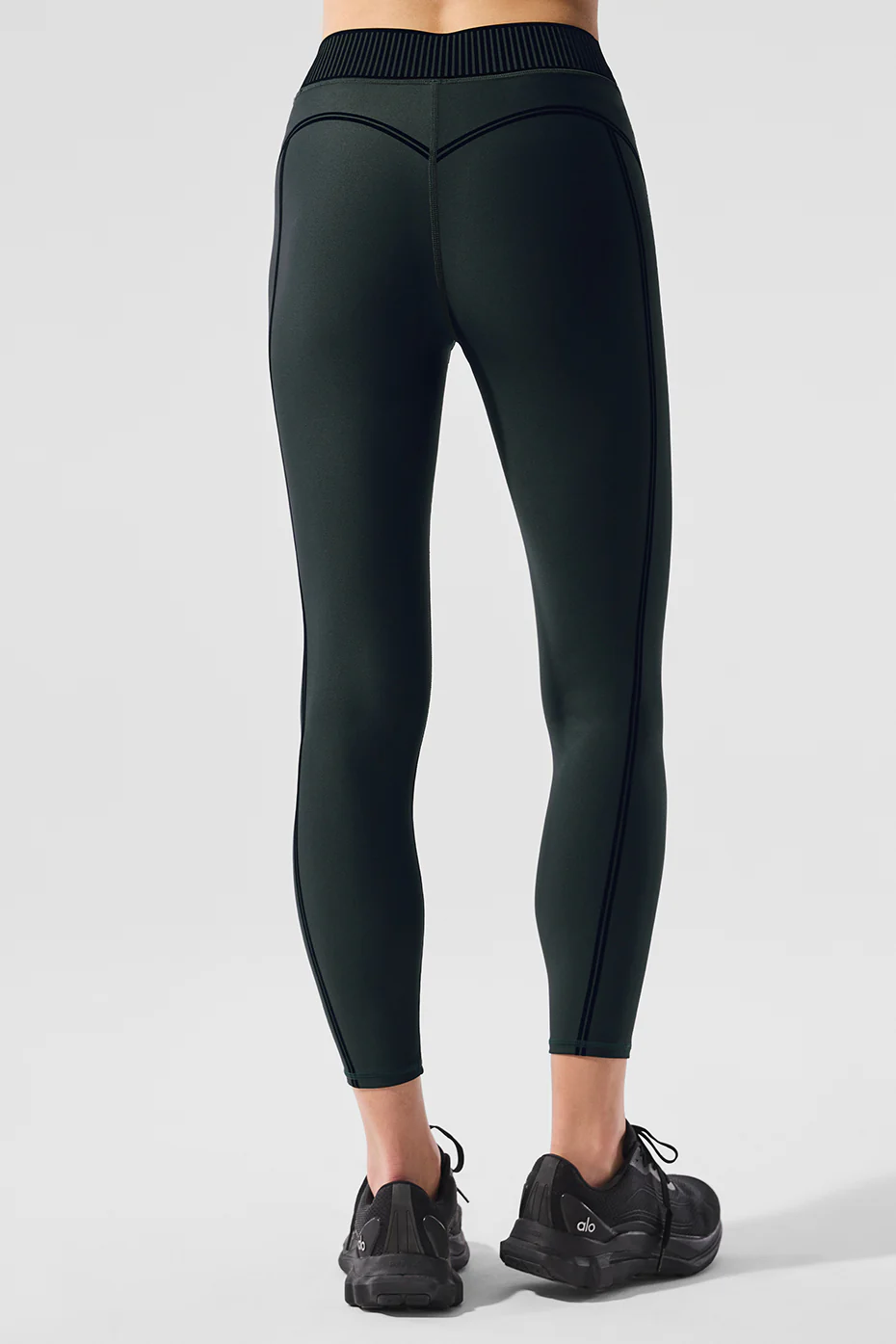Airlift High-Waist 7/8 Line Up Legging - Charcoal Green