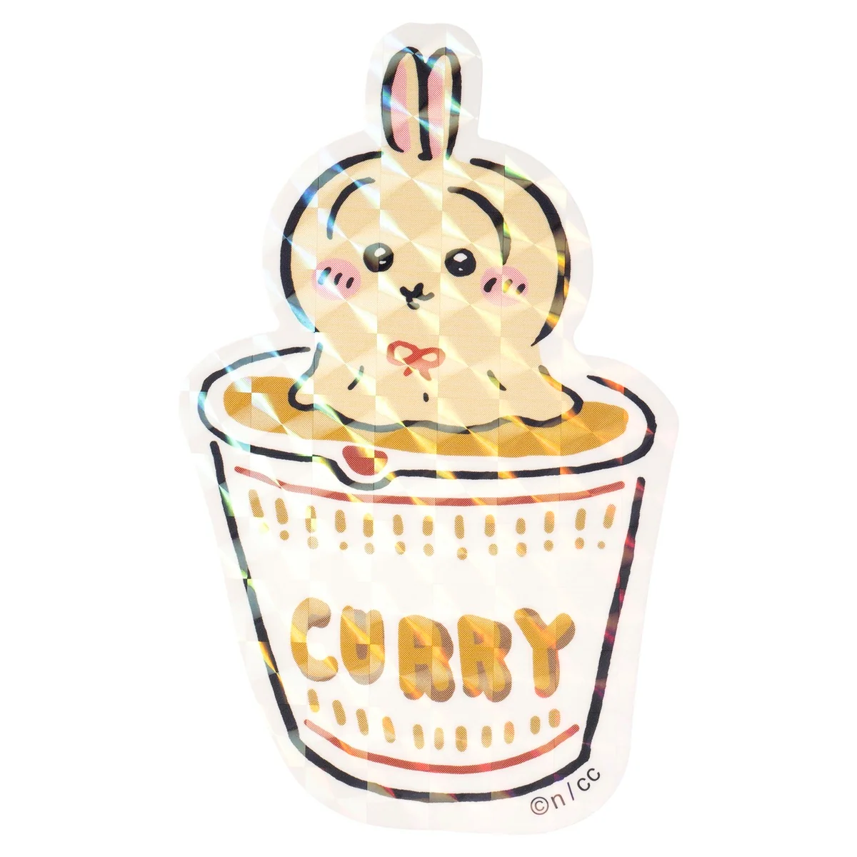 Chiikawa Smartphone-sized Hologram Sticker (Urayaha Bouzu Cup Noodles)