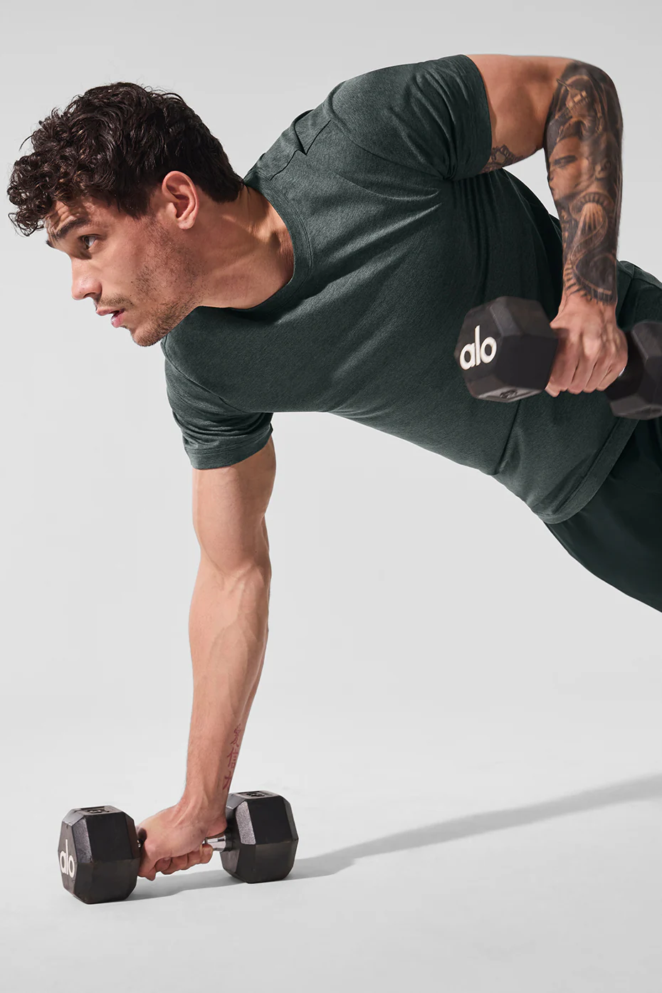 Conquer Reform Crewneck Short Sleeve - Charcoal Green Heather