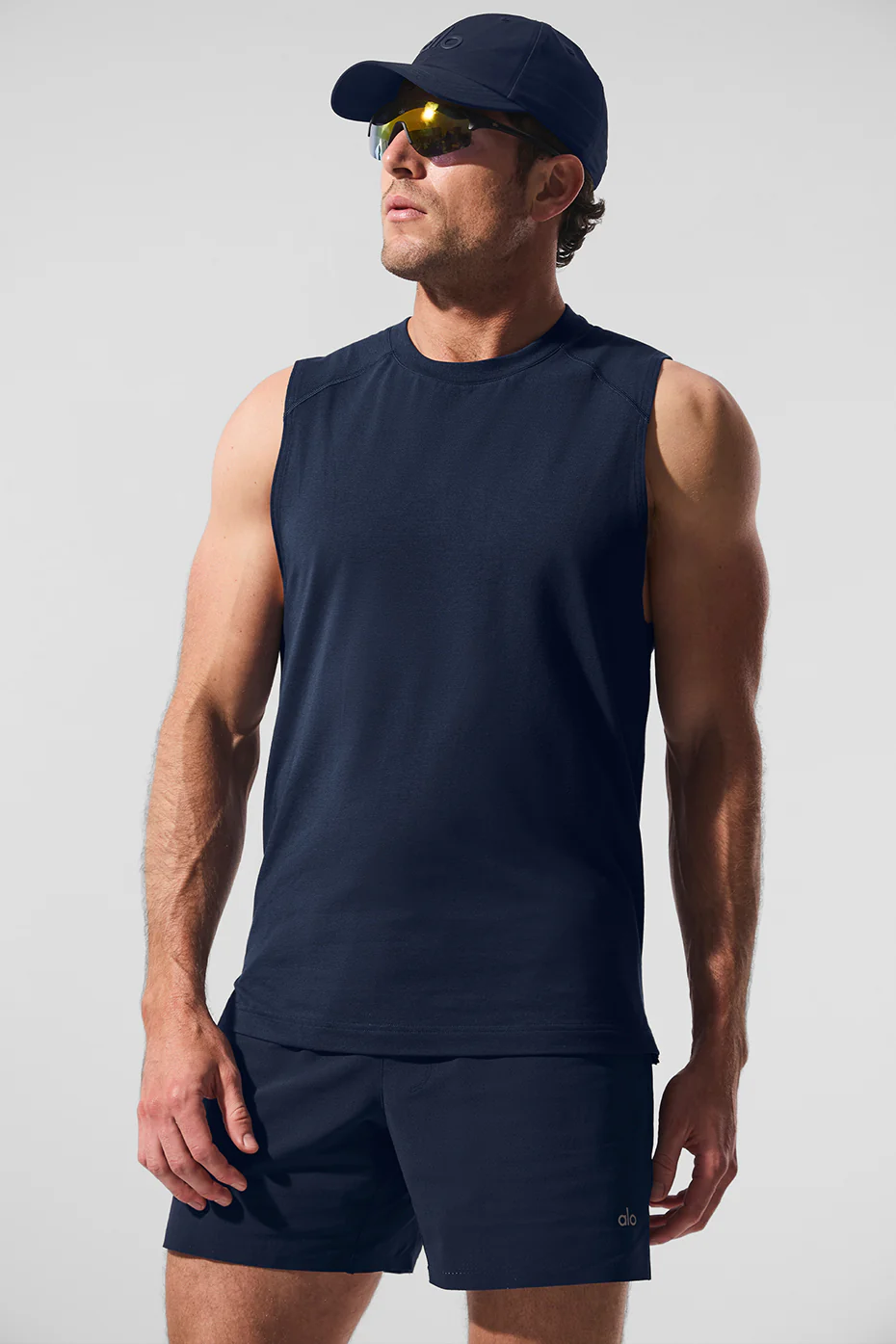 Alo Vapor Muscle Tank - Navy