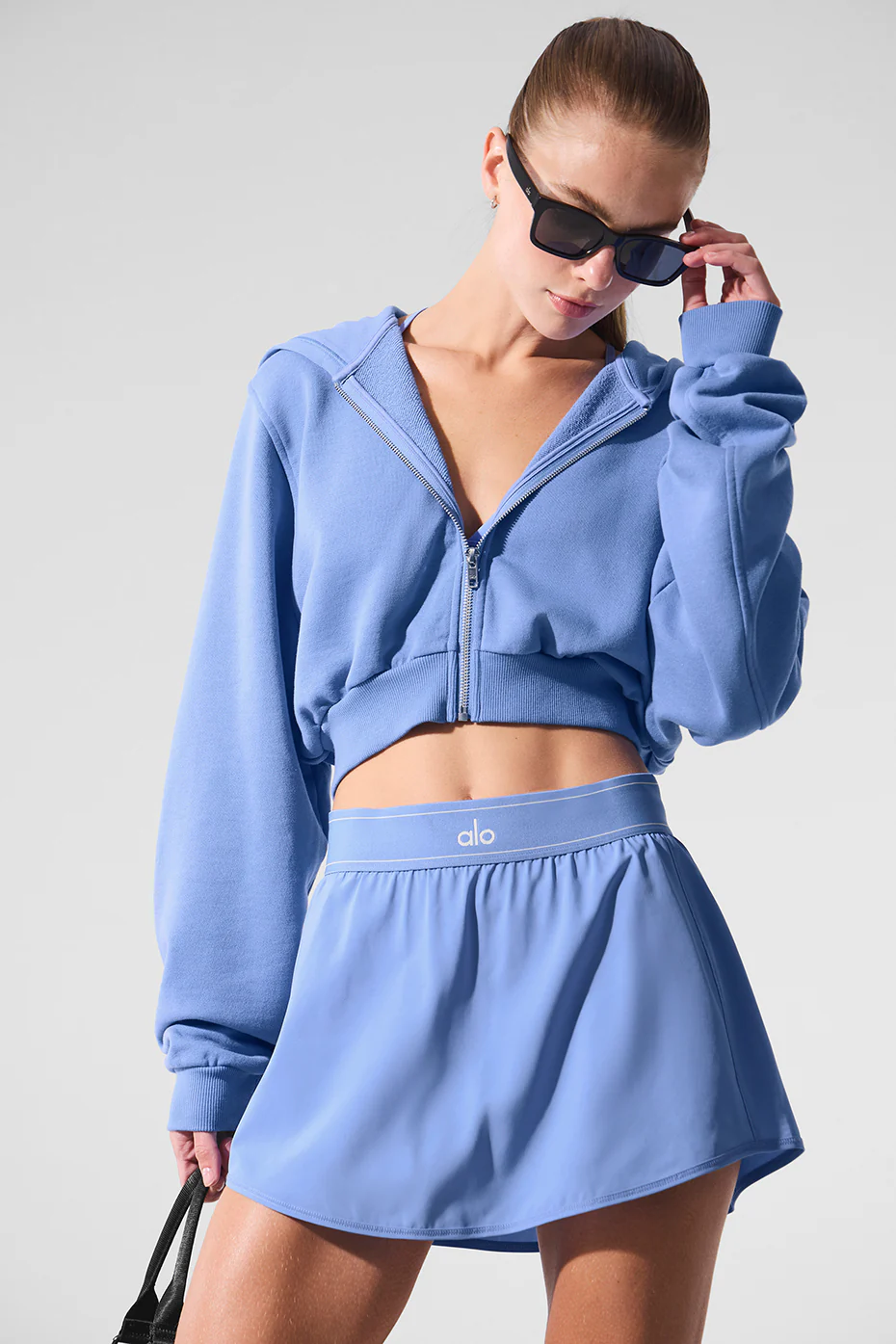 Sweet Escape Zip Up Hoodie - Crystal Clear Blue