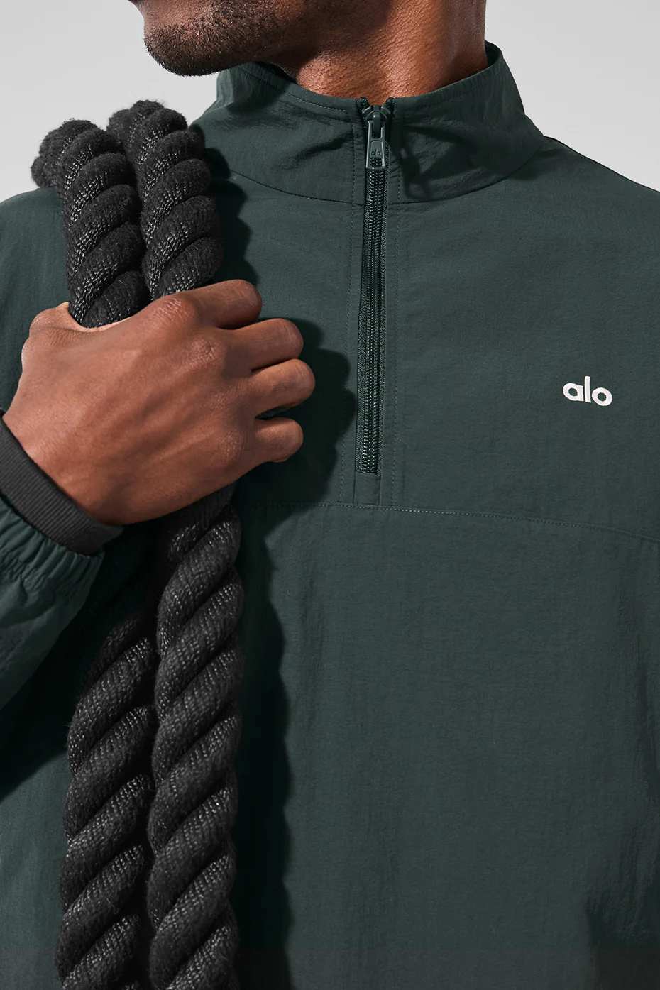 Light Weight Takeaway Track Pullover - Charcoal Green