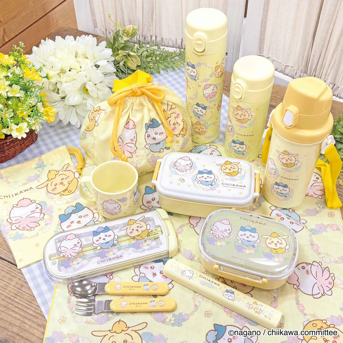 Chiikawa Round 1-Tier Lunch Box (Fairy Flower)