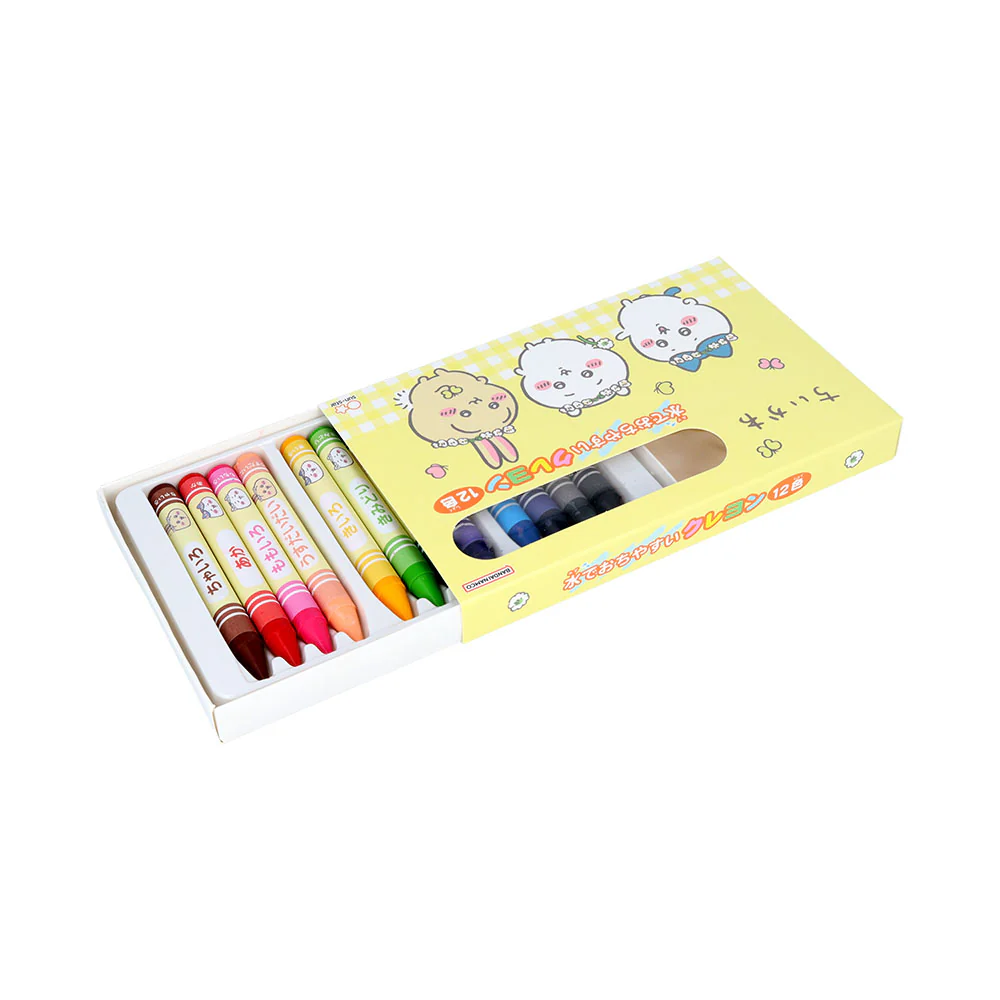 Chiikawa Water-Easy Crayons 12-Color Set