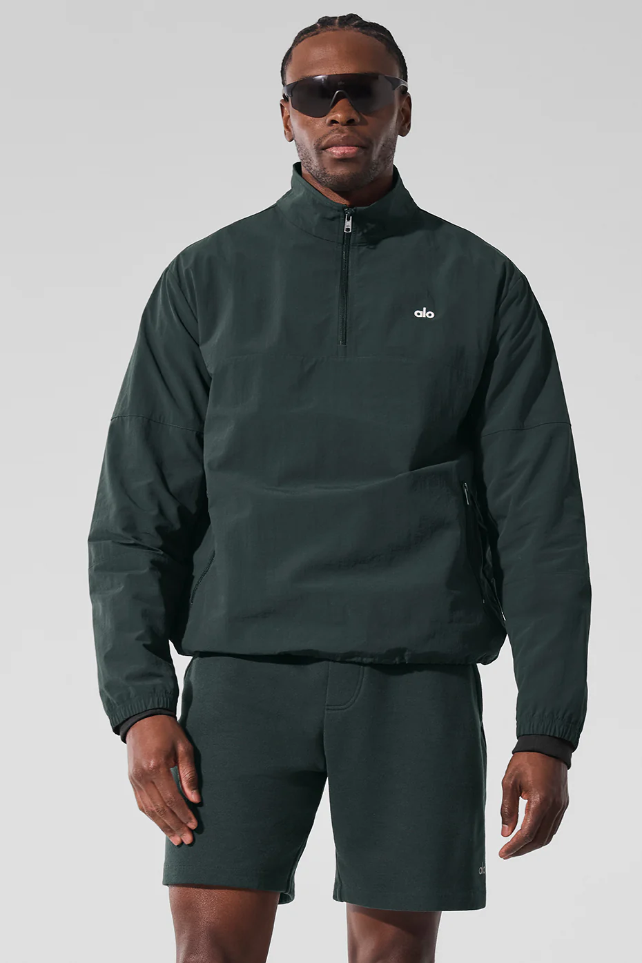 Light Weight Takeaway Track Pullover - Charcoal Green