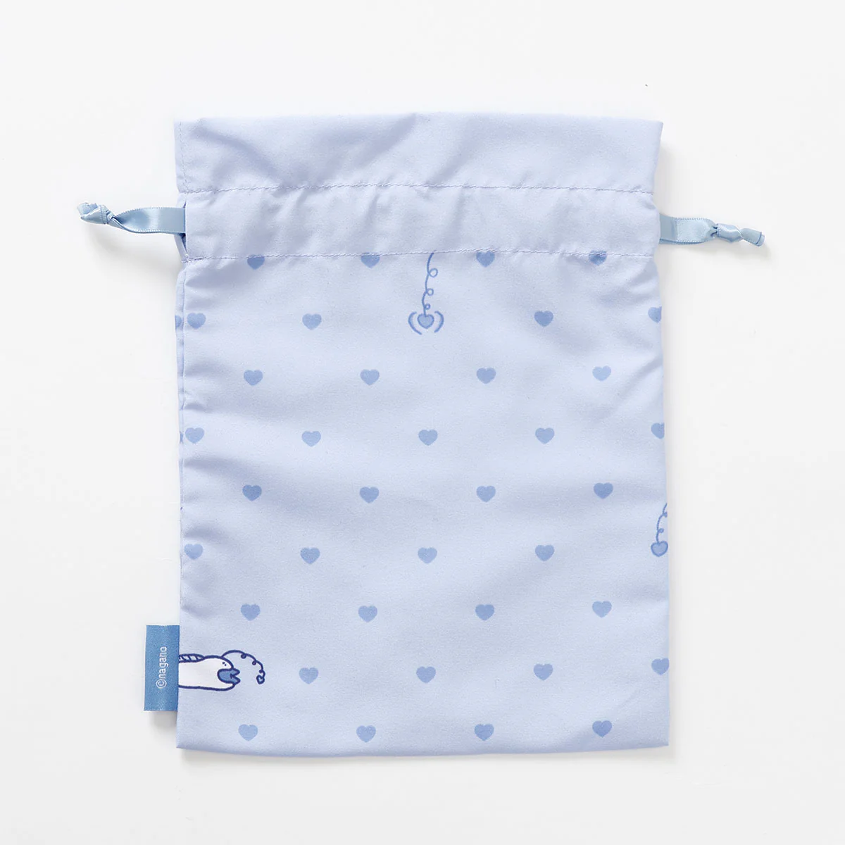 Chiikawa Drawstring Pouch Heart Chocolate Hachiware Blue