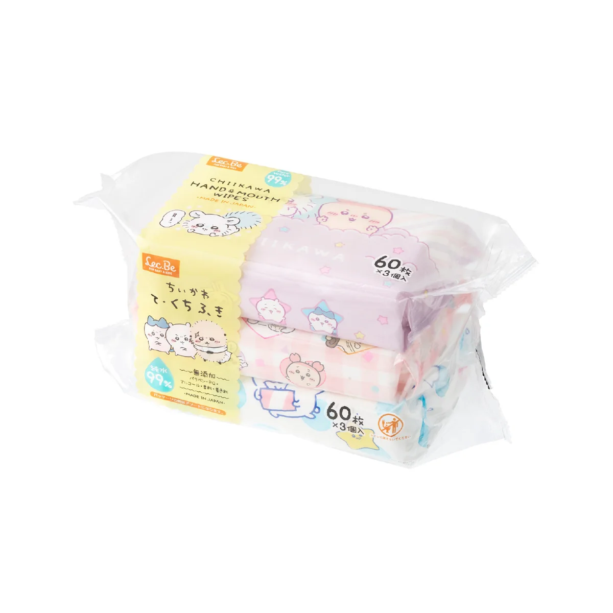 Chiikawa Hand & Mouth Wipes (60 Sheets × 3)