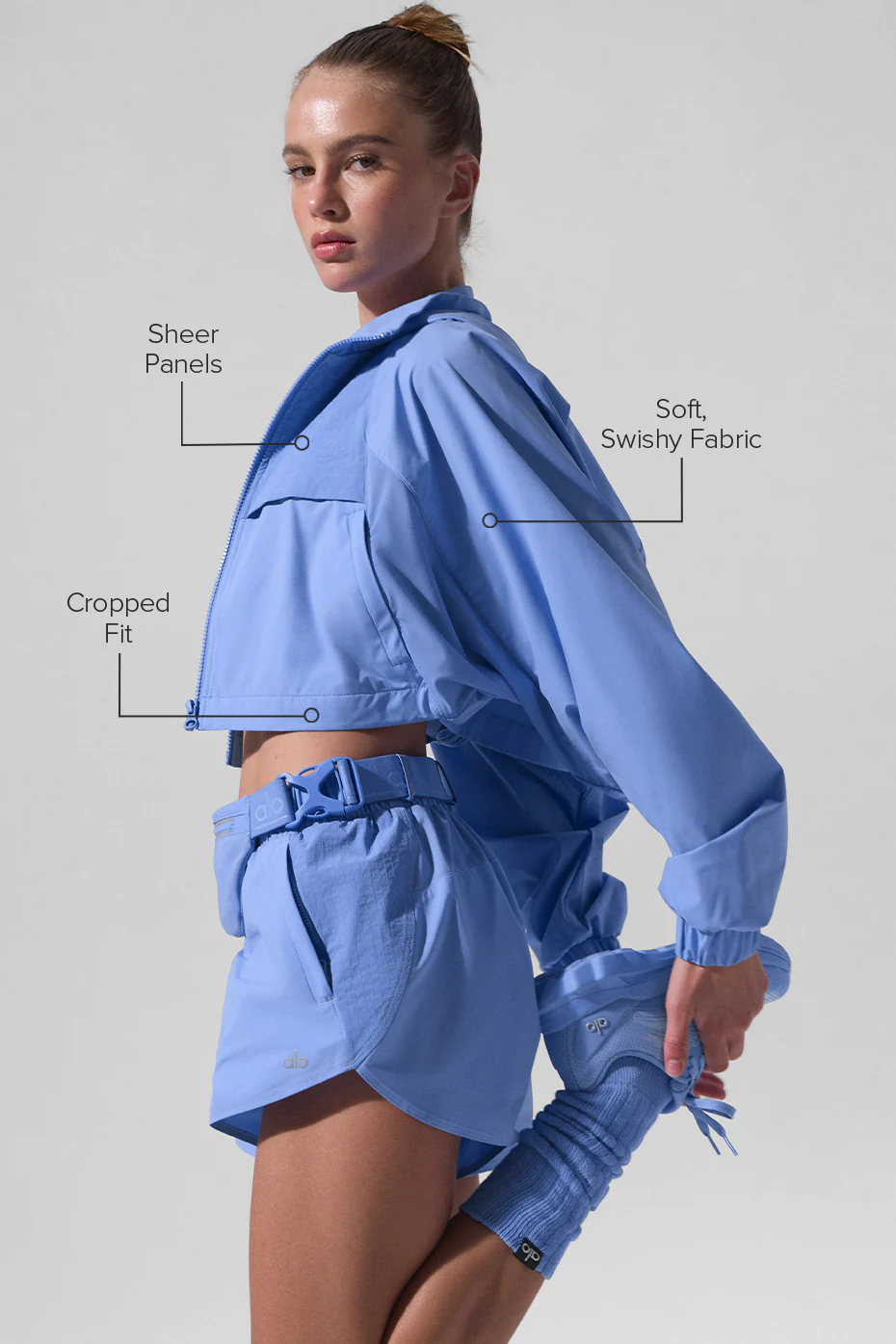 Cropped Playmaker Jacket - Crystal Clear Blue