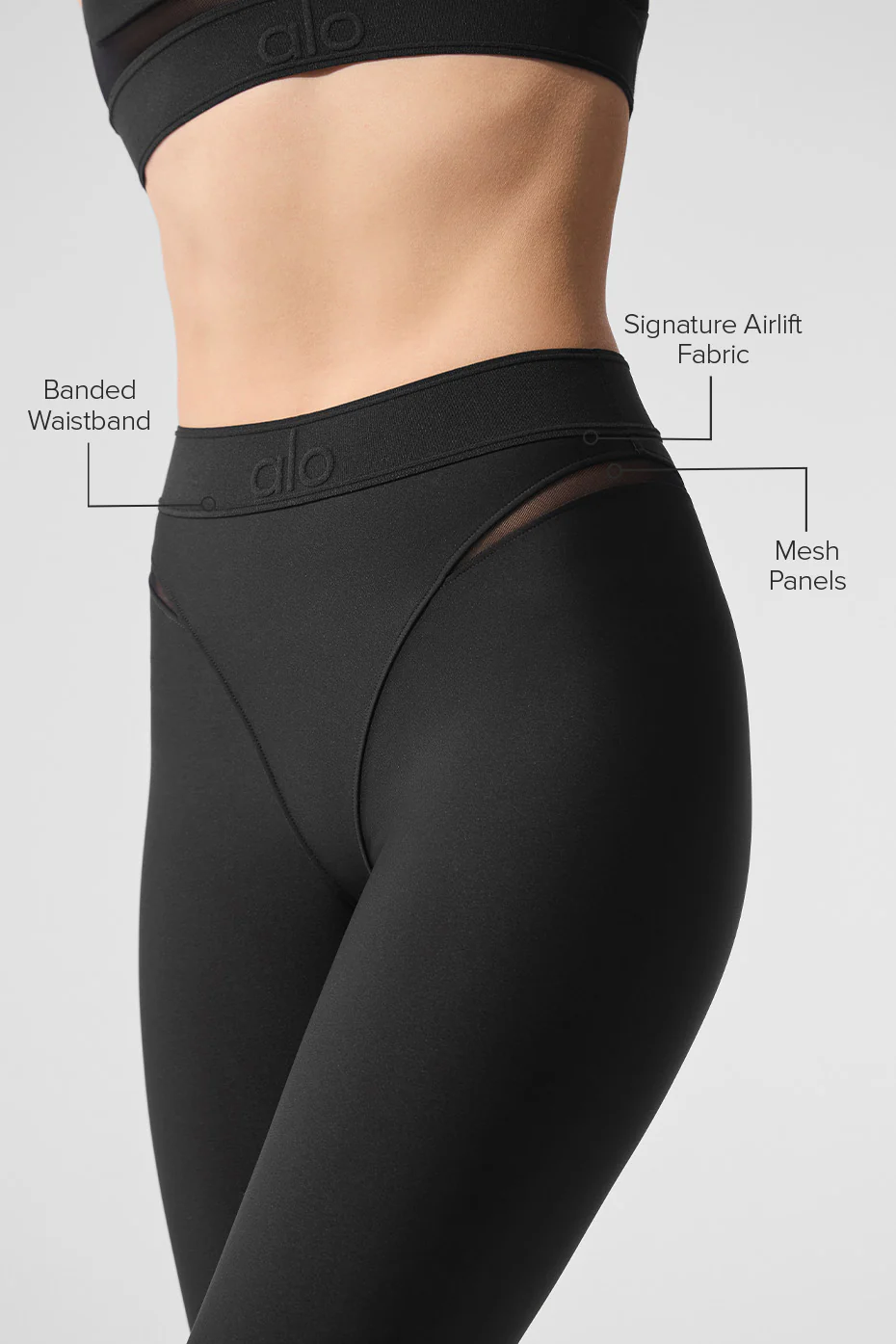 Airlift High-Waist 7/8 Rebel Legging - Black