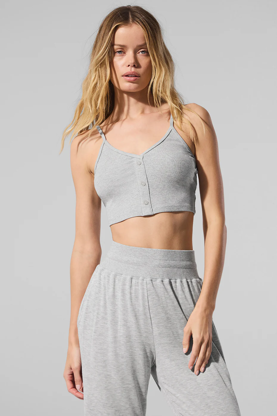 Ribbed Delicate Lounge Tank - Athletic Heather Grey