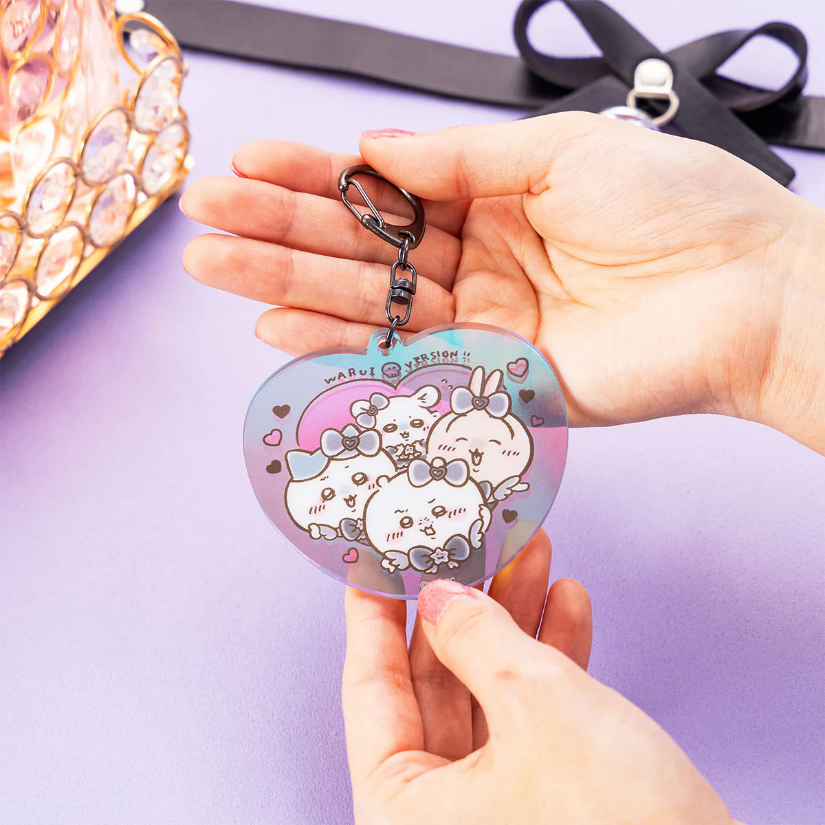 Chiikawa Magical Chiikawa Evil Version Aurora Acrylic Keyholder