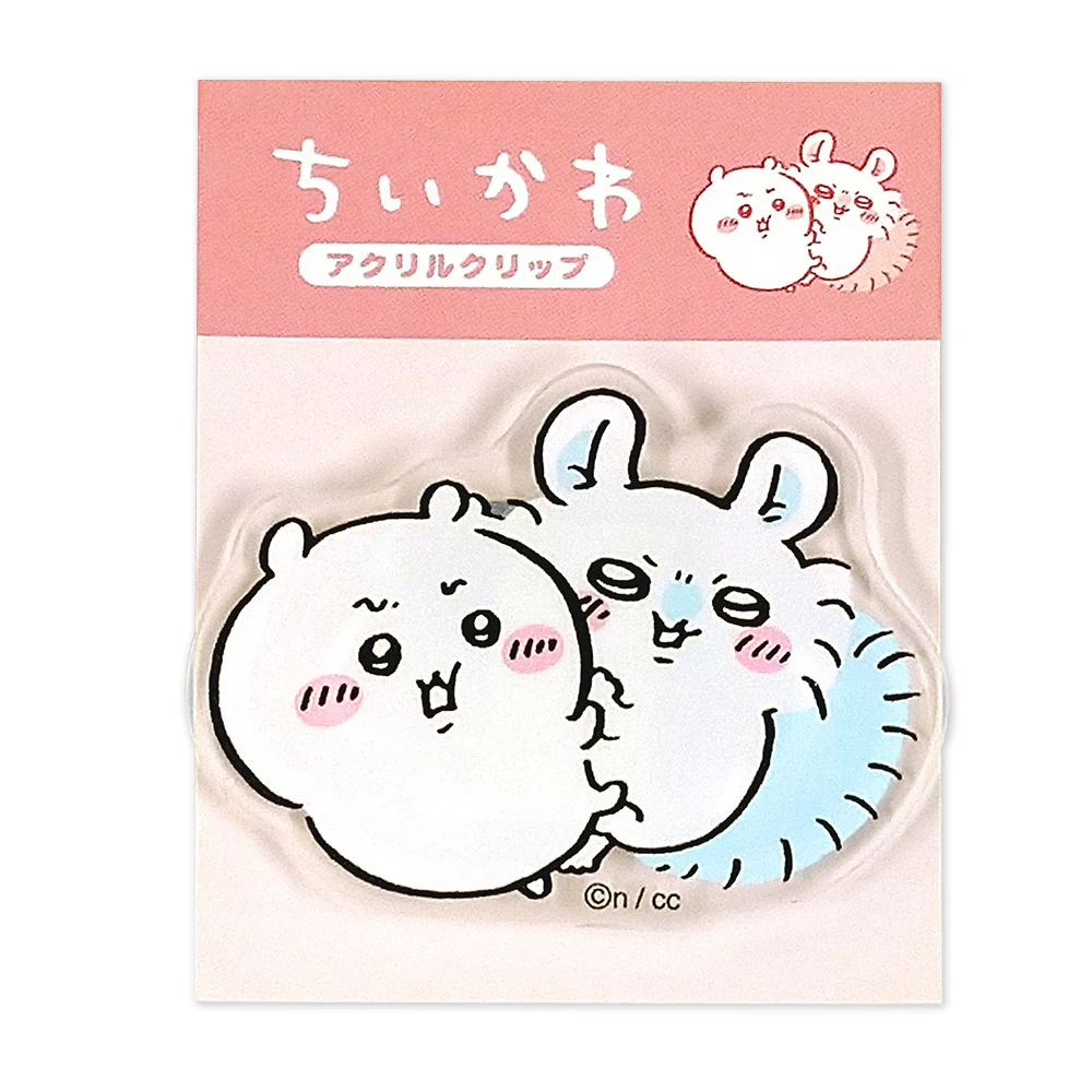 Chiikawa Acrylic Clip (Chiikawa & Momonga)