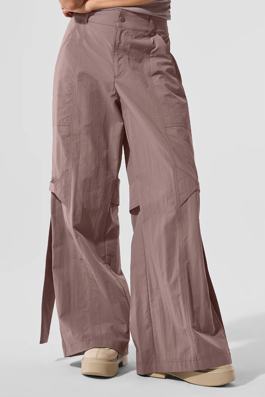 High-Waist Voyager Trouser - Mushroom