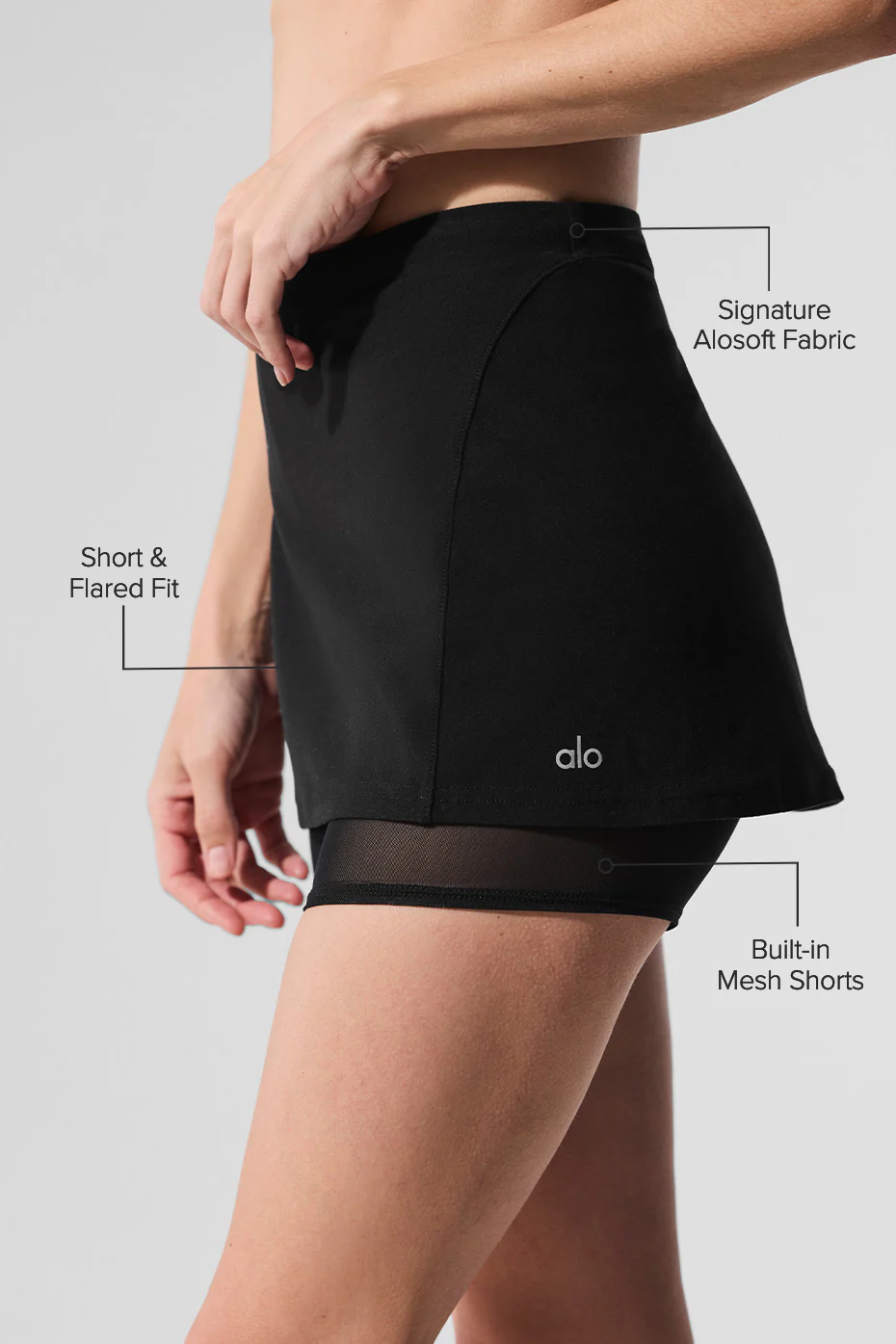 Alosoft Serve It Up Skirt - Black