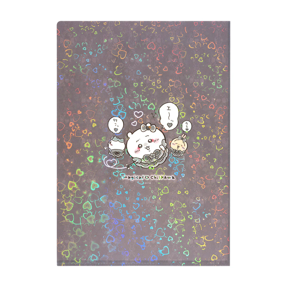 Chiikawa Magical Chiikawa Evil Version Holographic Clear File (Heart)
