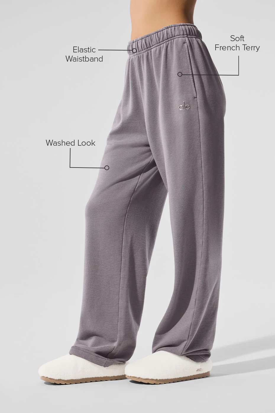 Washed Accolade Straight Leg Sweatpant - Cool Grey Wash
