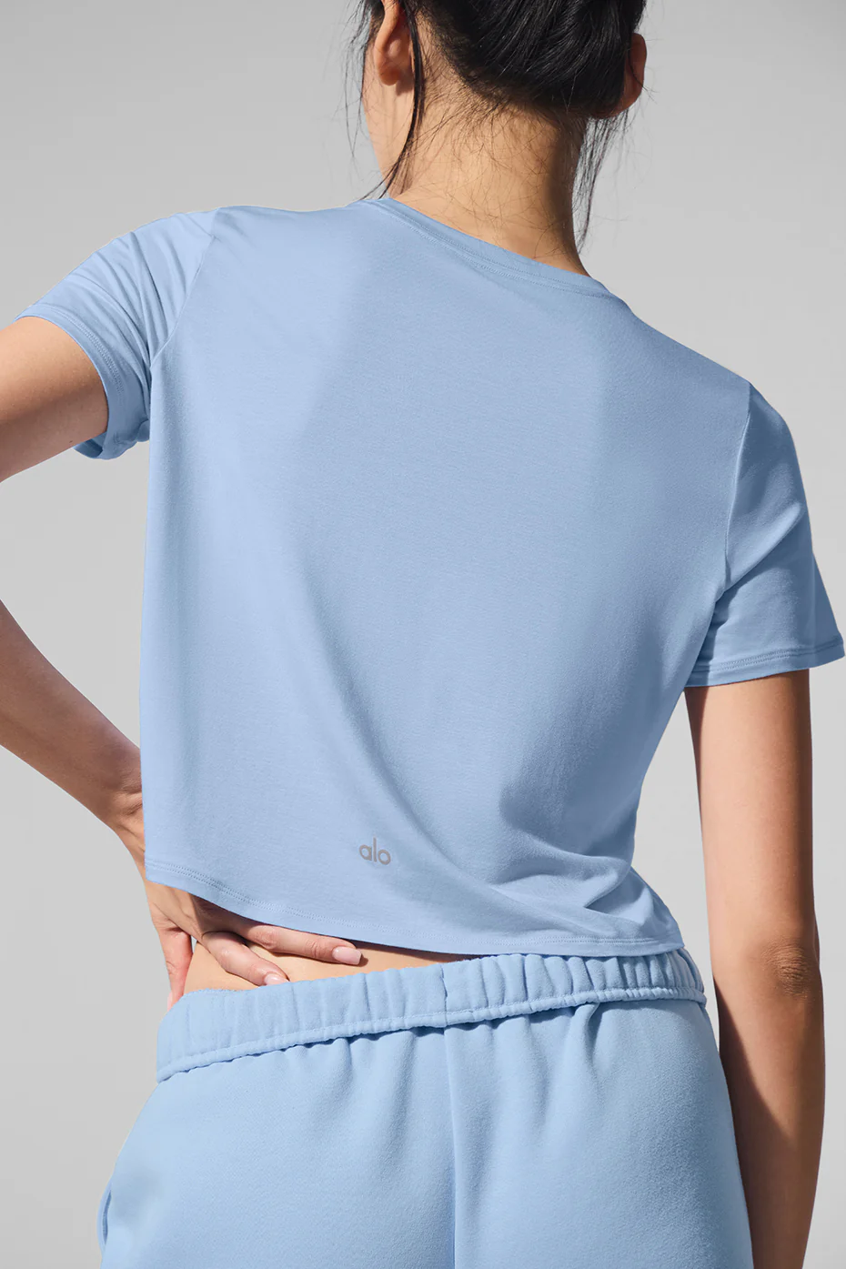 Cropped All Day Short Sleeve - Seashell Blue
