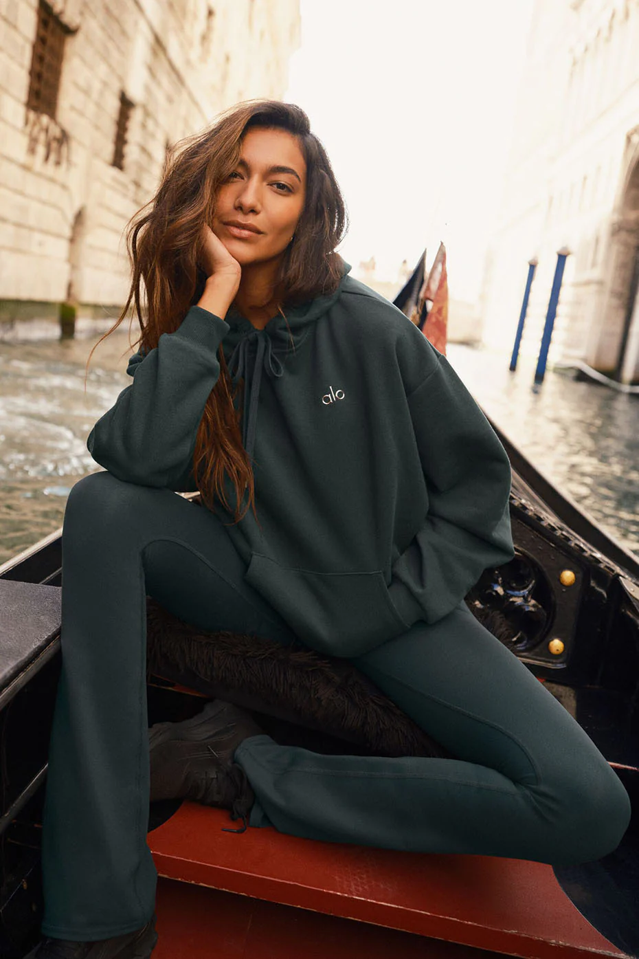 Airbrush High-Waist 7/8 Bootcut Legging - Charcoal Green