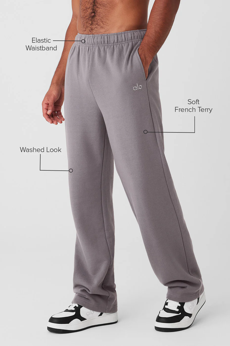 Washed Accolade Straight Leg Sweatpant - Cool Grey Wash