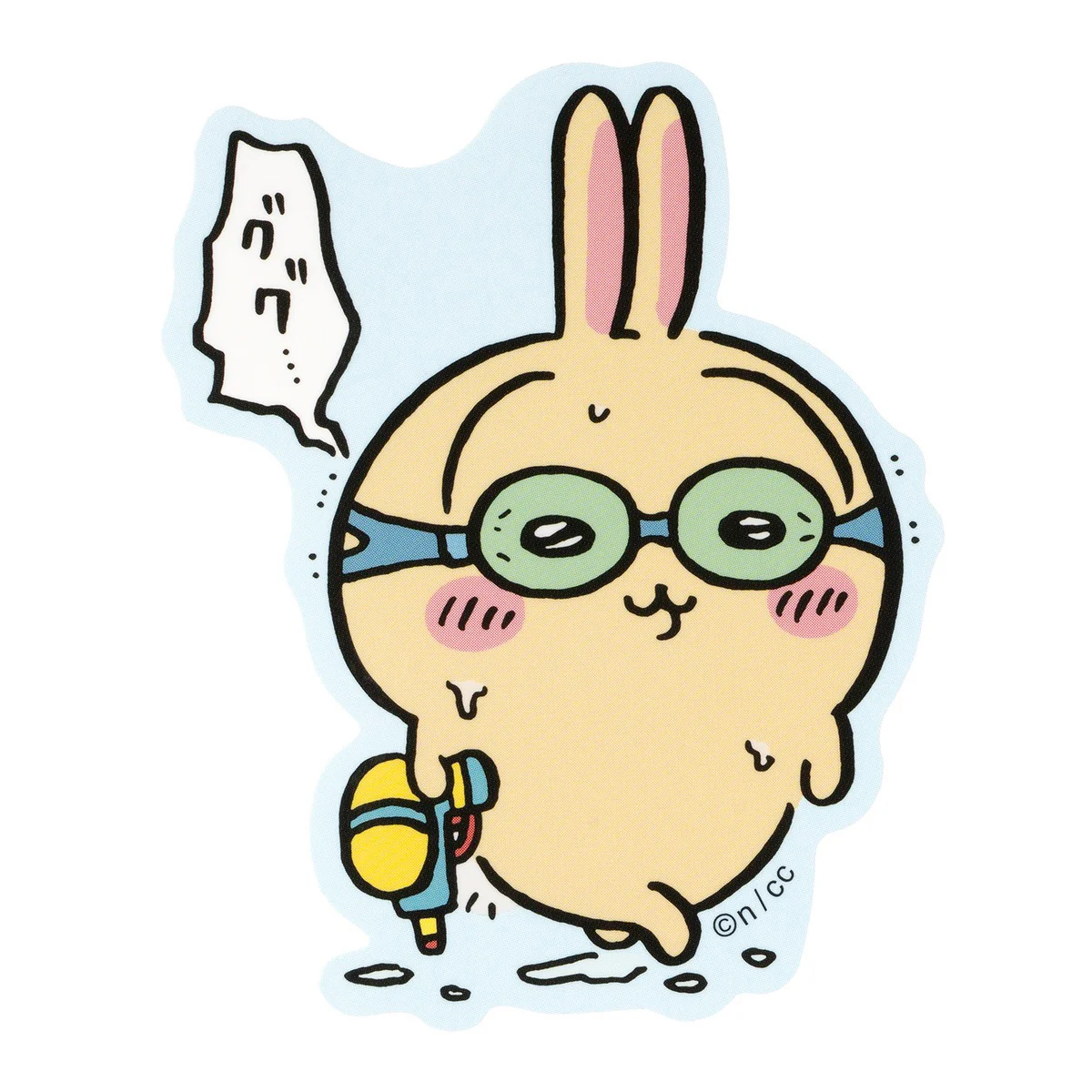 Chiikawa Smartphone-sized Sticker (Usagi Goggles)