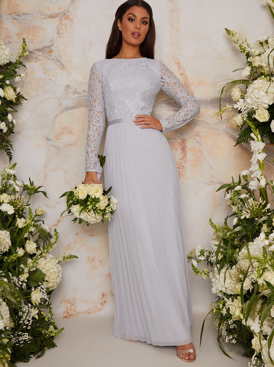 Laced Maxi Dress in Blue