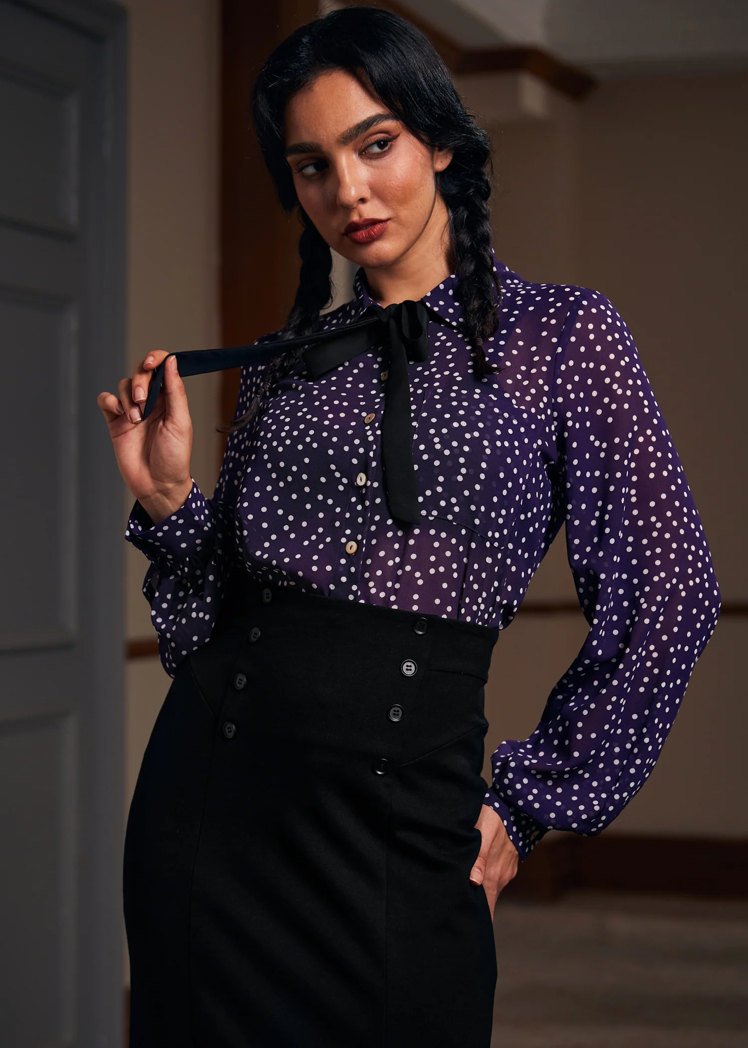 Enchanted Evening Collared Blouse