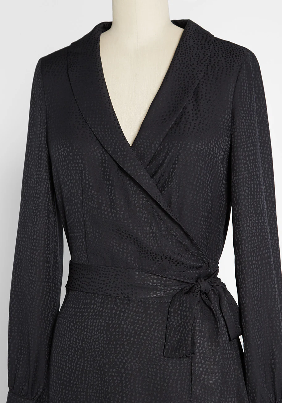 Taking the Lead Maxi Wrap Dress