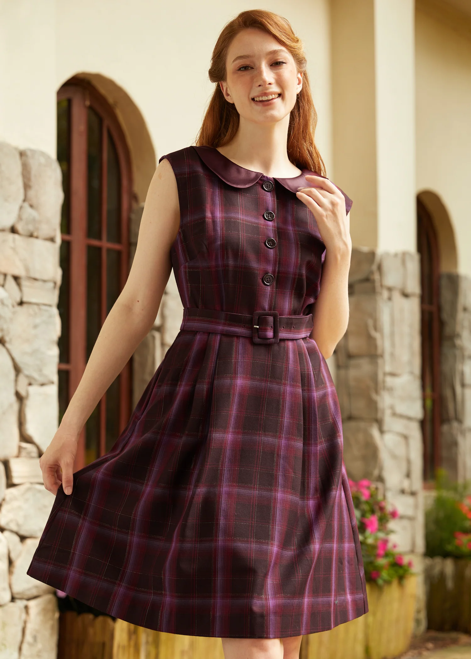 Swirly Twirly Sugar Plum Fit And Flare Dress
