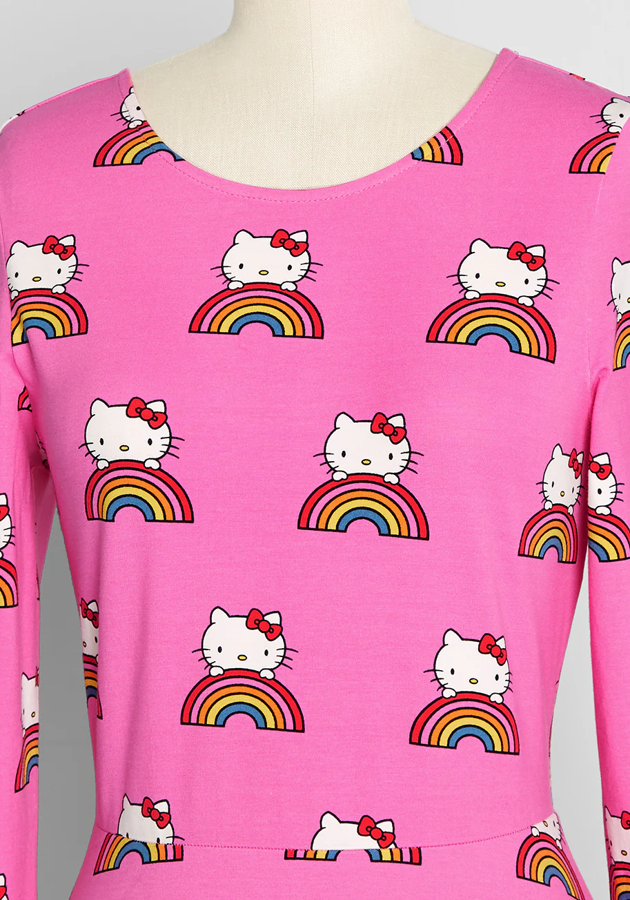 ModCloth x Hello Kitty Brought You A Rainbow A-Line Dress