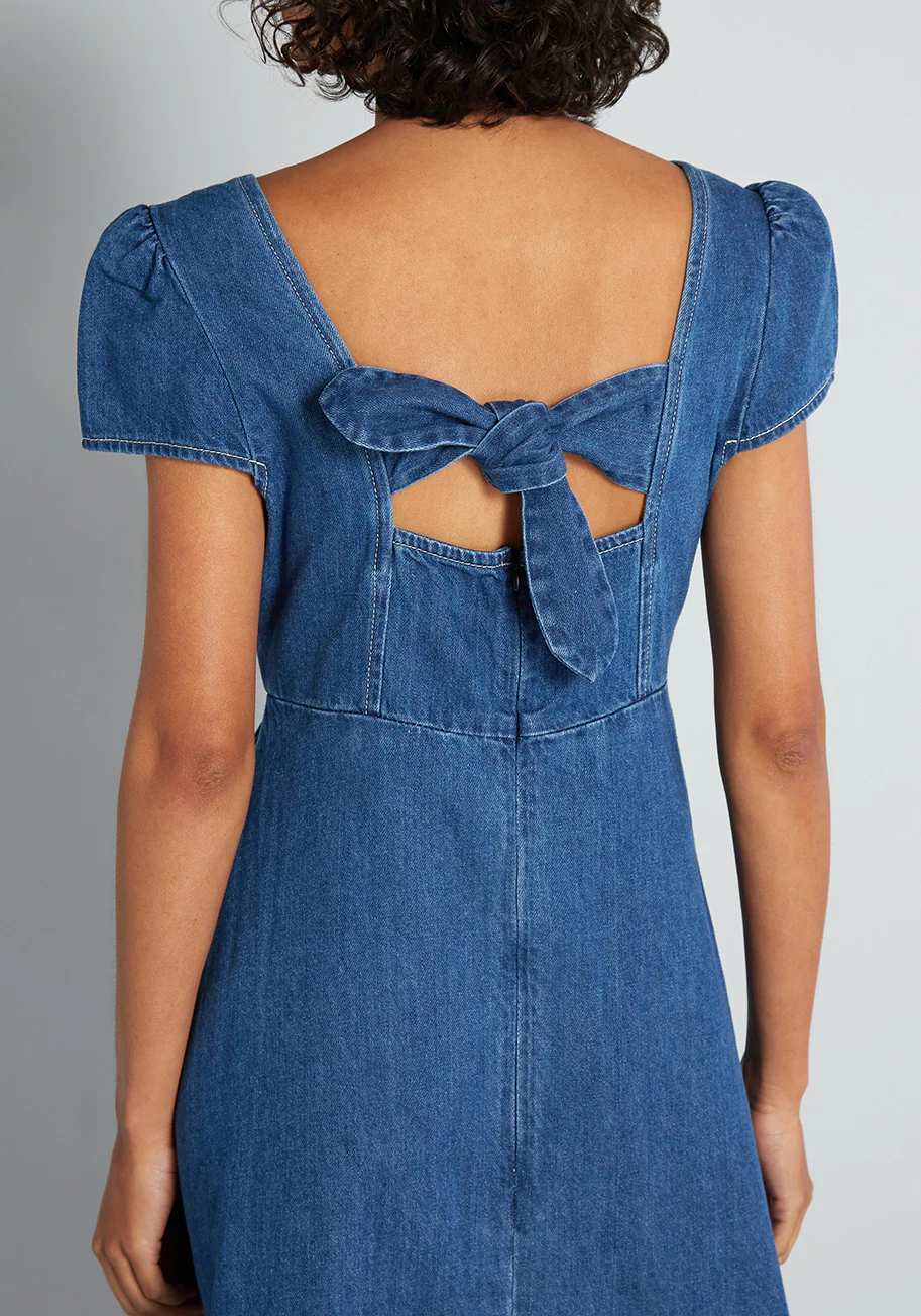 Days in the Countryside Denim Midi Dress