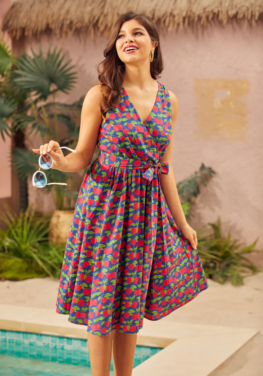 Instant Energy Faux-Wrap Dress