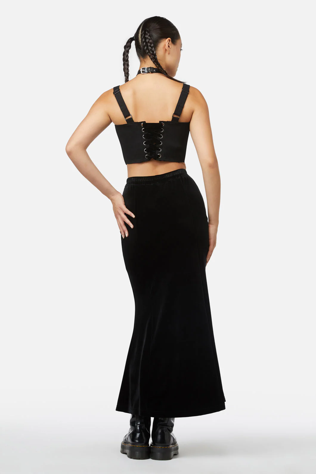 Obsidian Velvet Skirt