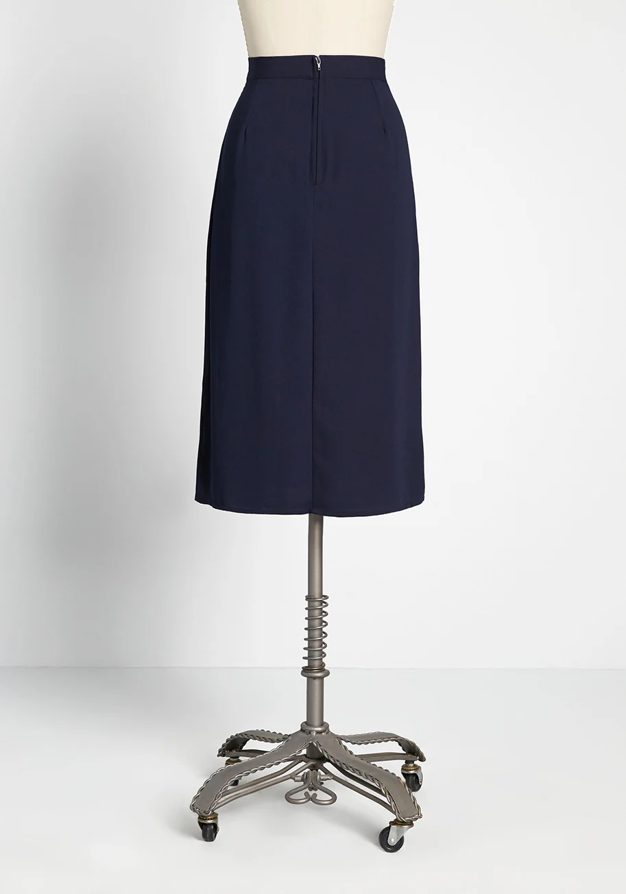 Buttoned Up in Style Midi Skirt