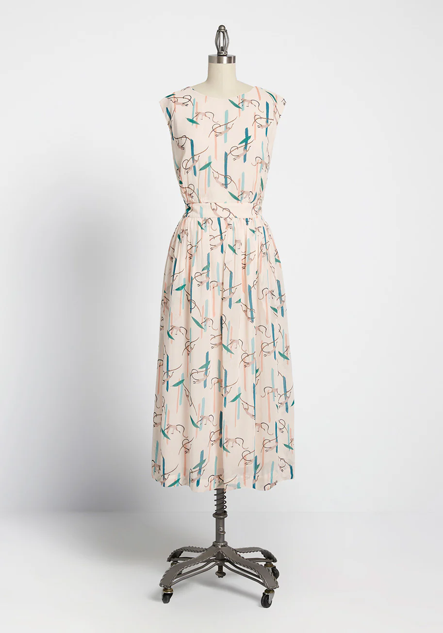 Monkey Around Town Fit-and-Flare Dress