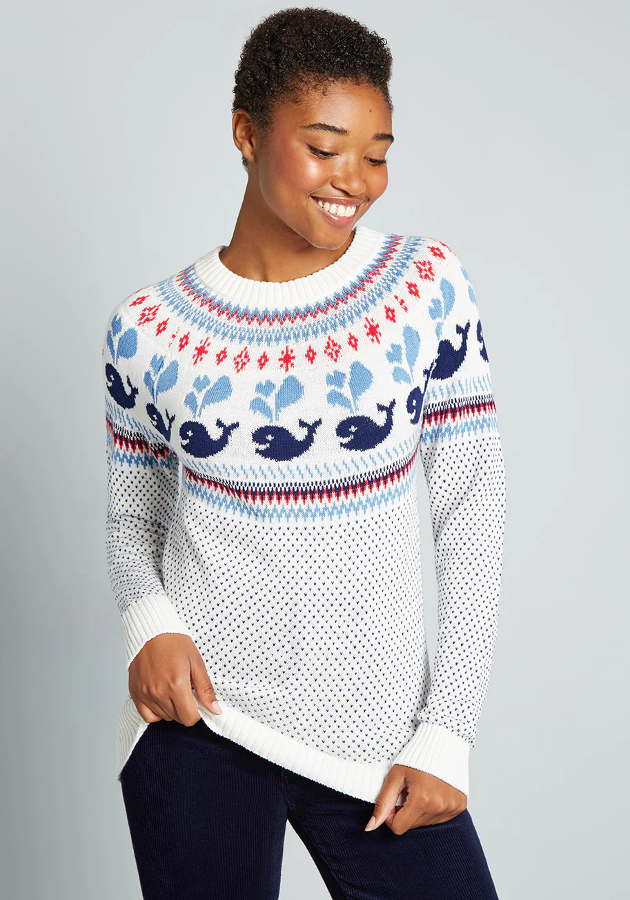 Sailing With Whales Fair Isle Sweater