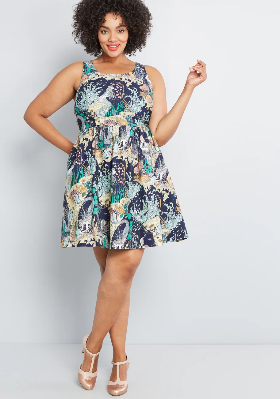 ModCloth x Dupenny Optimistic Effect Sleeveless Dress