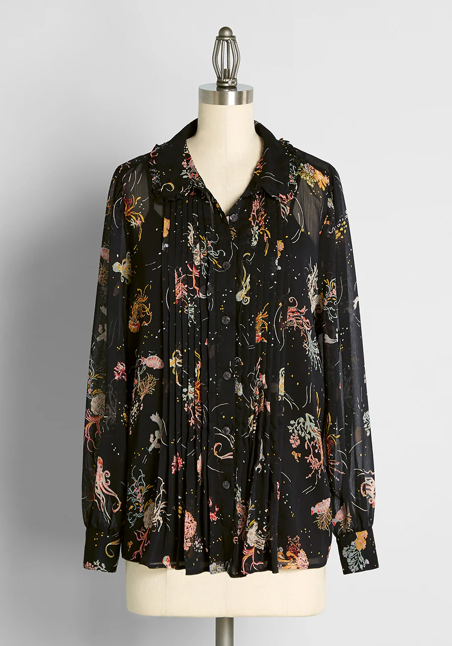 Layer of Allure Button-Up Blouse