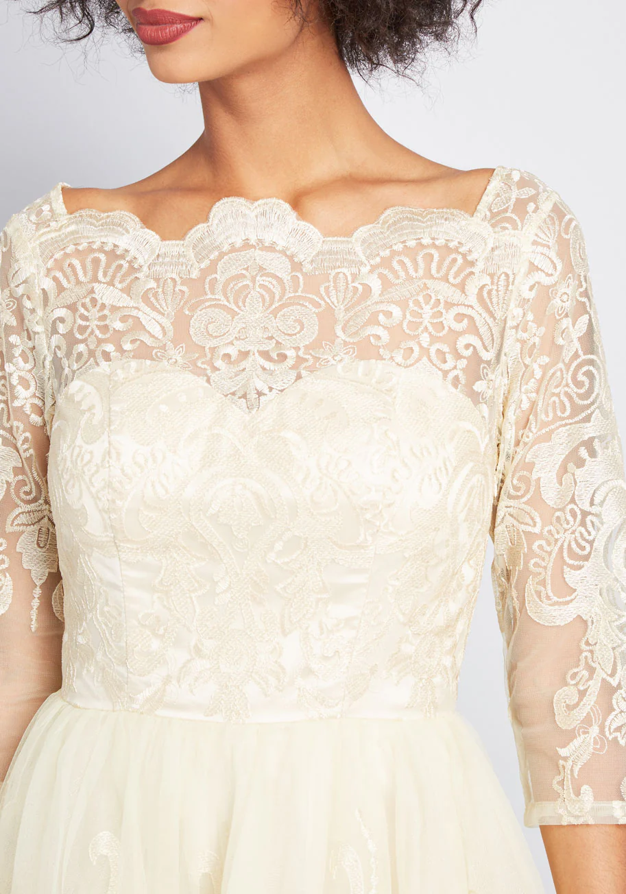 Gilded Grace Lace Dress