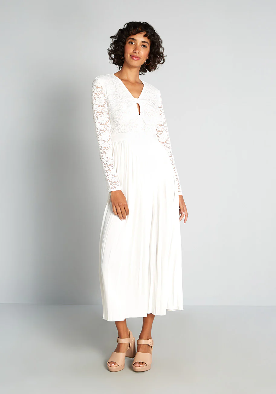 Lacing Down the Aisle Maxi Dress