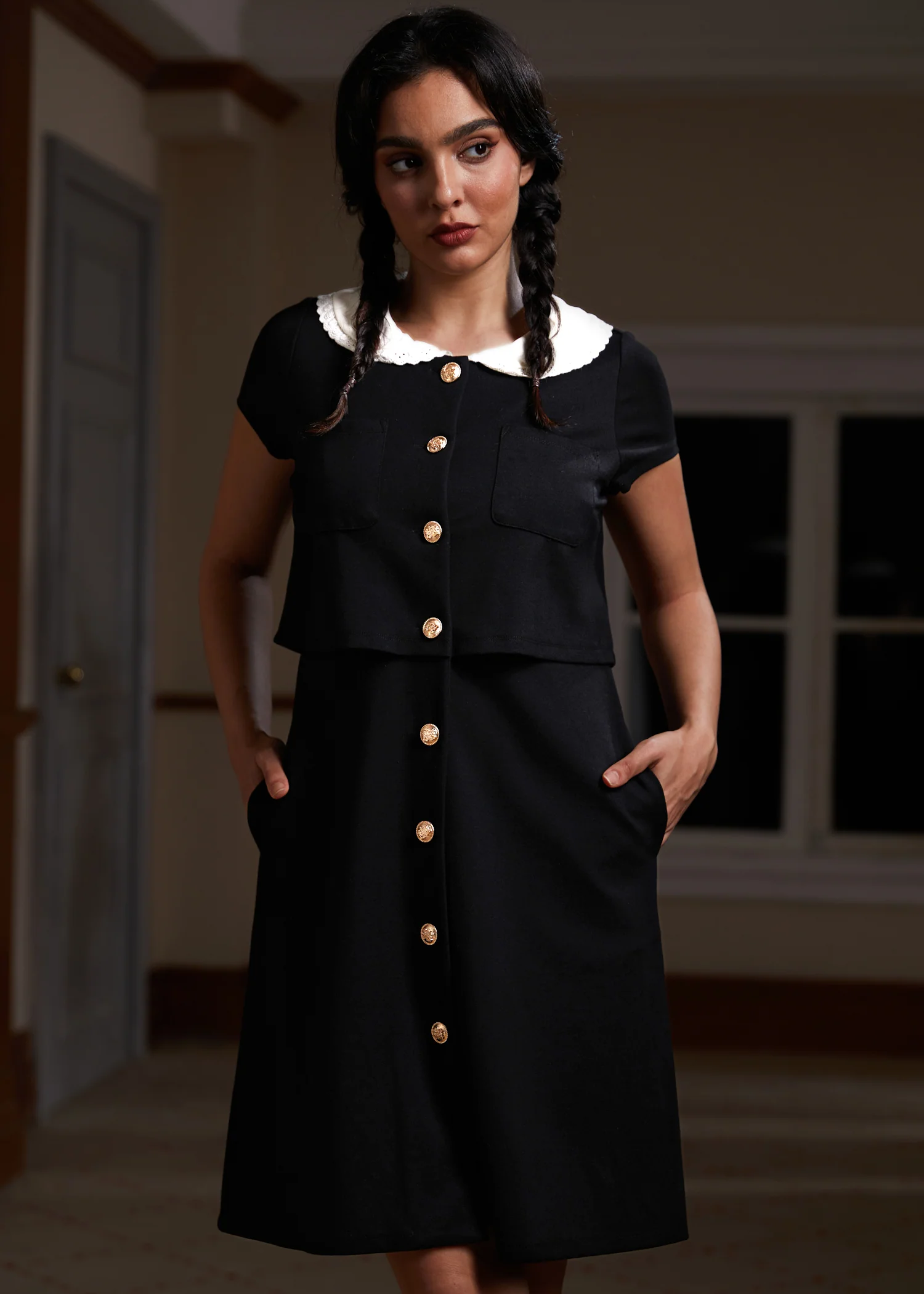 Falling for the Fall Equinox Collared Dress