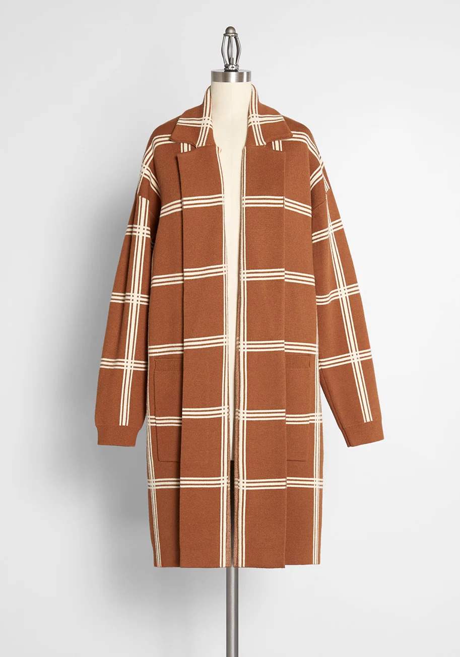 Mid-Century Modern Love Sweater Coat