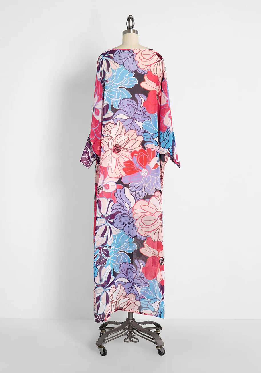 Bright and Splashy Maxi Dress