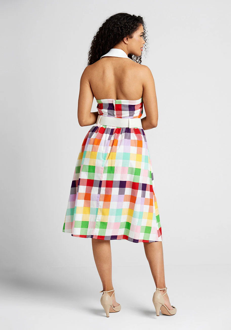 Rainbows Over Hollywood Swing Dress