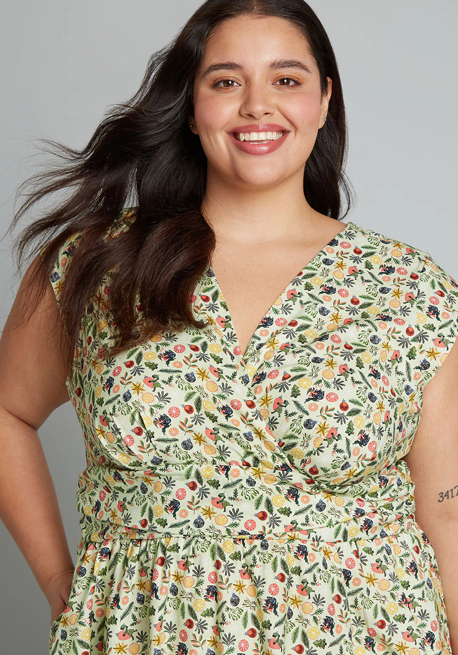 ModCloth X Retrolicious Holiday Magic Makers A-Line Dress