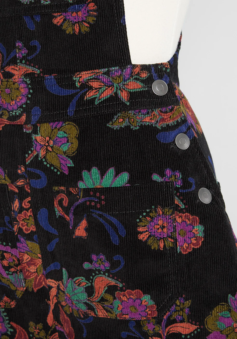 Paisley Makes Perfect Cord Overalls