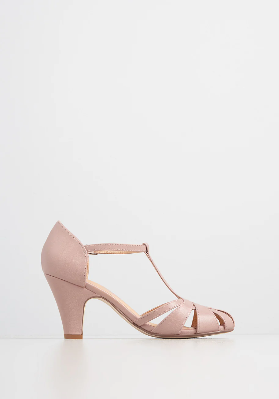 Chelsea Crew There Chic Goes T-Strap Heel in Mauve