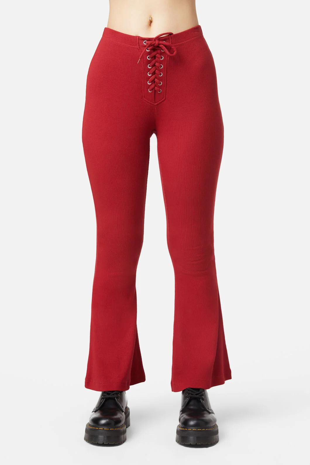 90's Lacing Flare Rib Pant