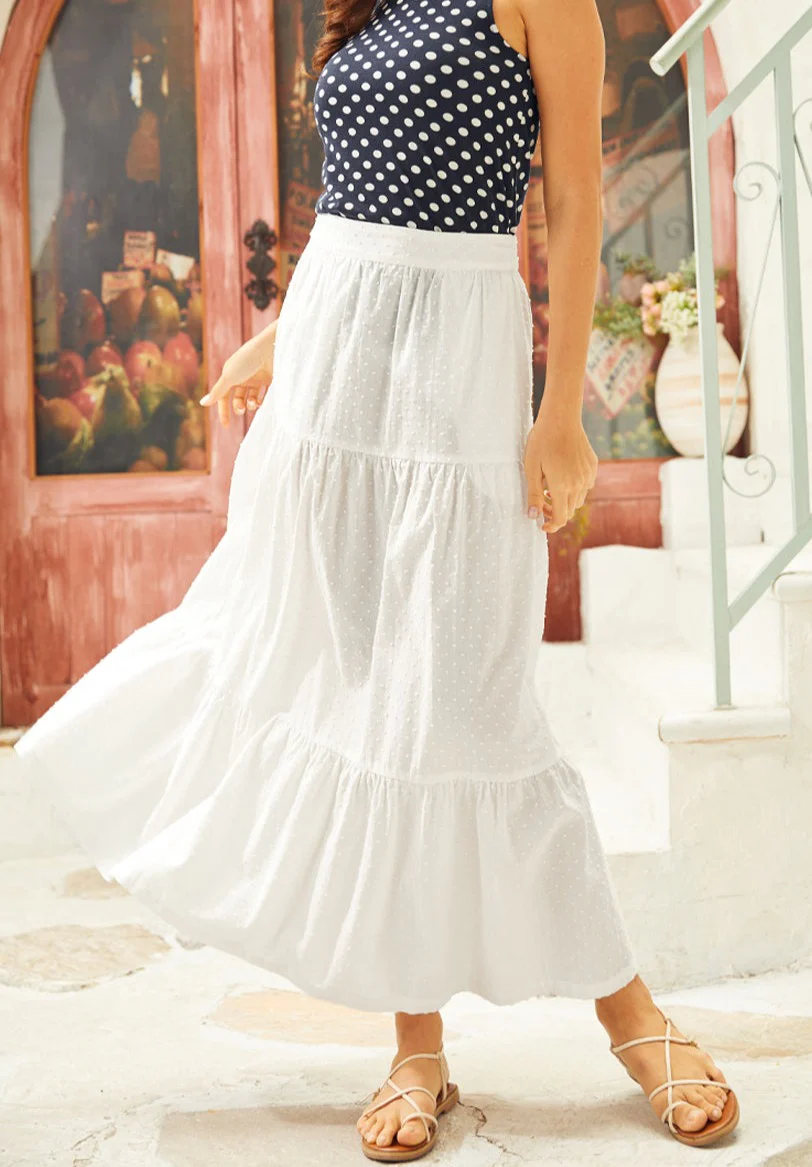 Taste of Tuscany Tiered A-Line Skirt