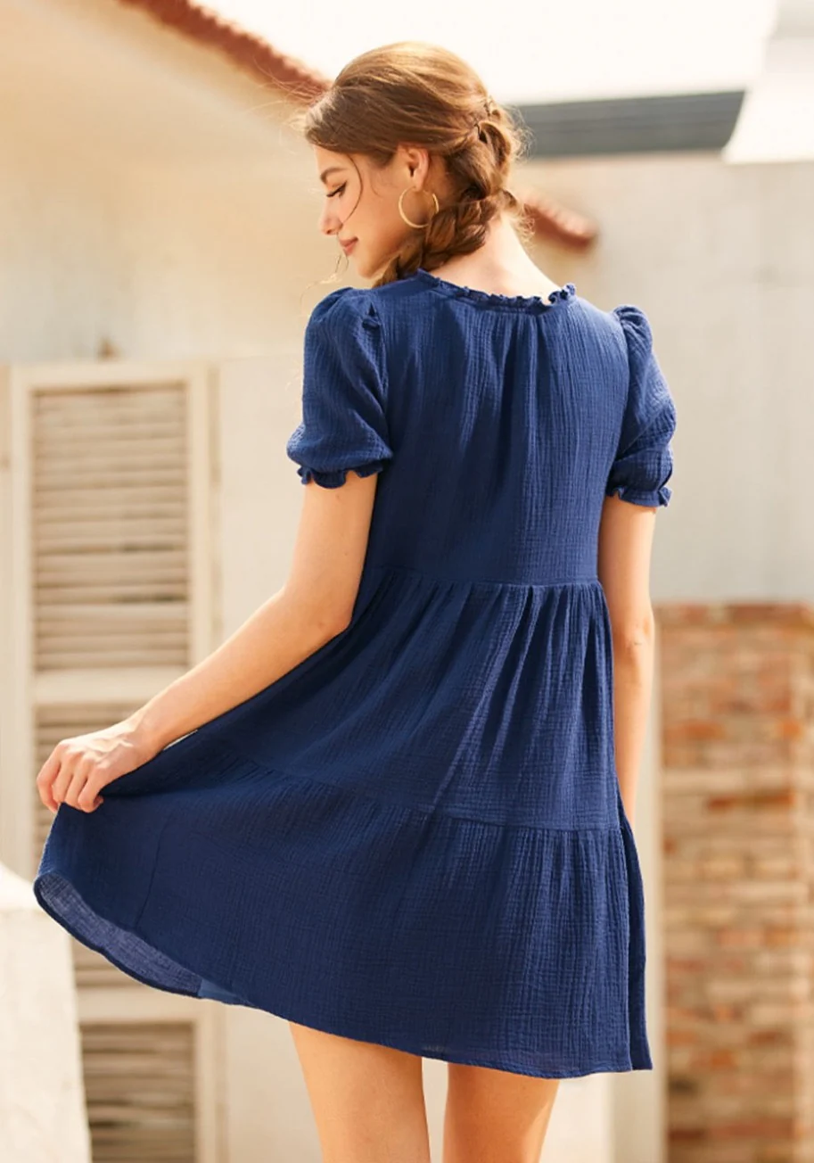 Sunshine Serenade Babydoll Dress